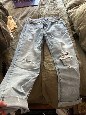 Calvin Klein Jeans Light Blue Distressed Boyfriend Jeans